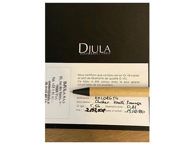 Djula Choker catene con stella triplo diamante D'oro - vista 3