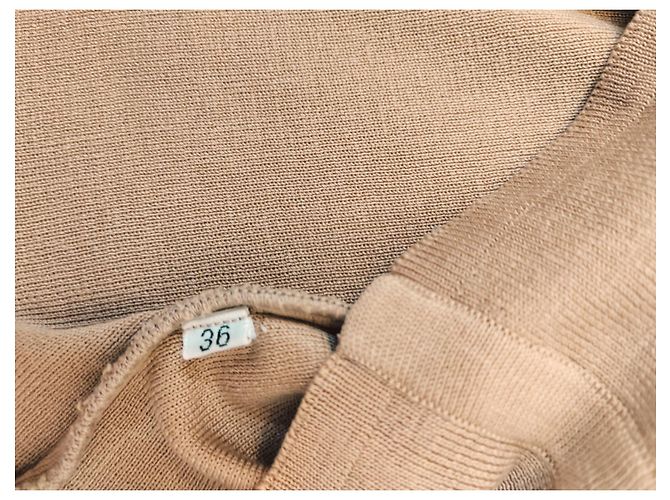 Canotta Chanel in seta beige - vista 3