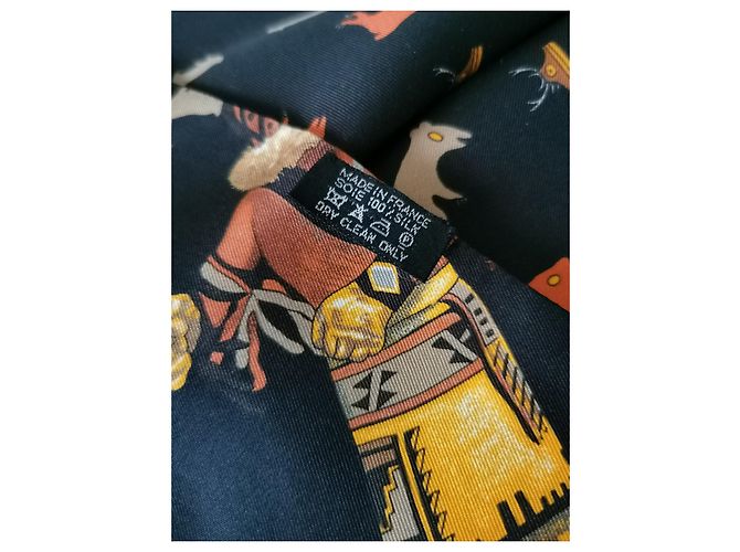 Hermès Sciarpa Hermes in maxi twilly "Kachinas" in seta Multicolore - vista 5