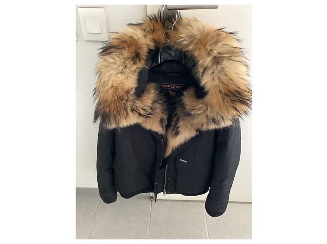 Woolrich Jacke Schwarz mit Fellkapuze Größe M - Ansicht 5