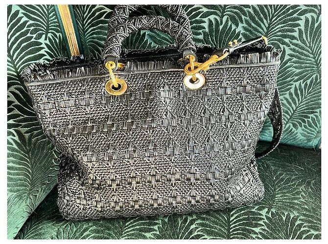 Borsa Lady Dior Dior in pelle di agnello nera intrecciata Nero - vista 3