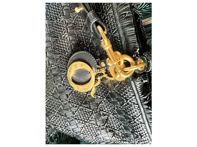 Borsa Lady Dior Dior in pelle di agnello nera intrecciata Nero - vista 4