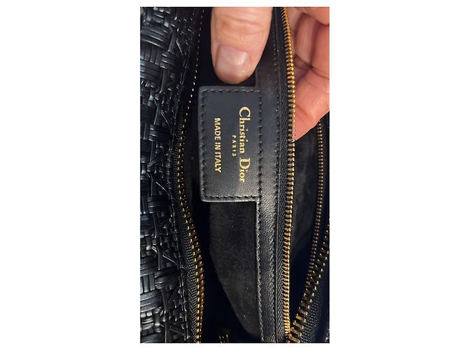 Borsa Lady Dior Dior in pelle di agnello nera intrecciata Nero - vista 7