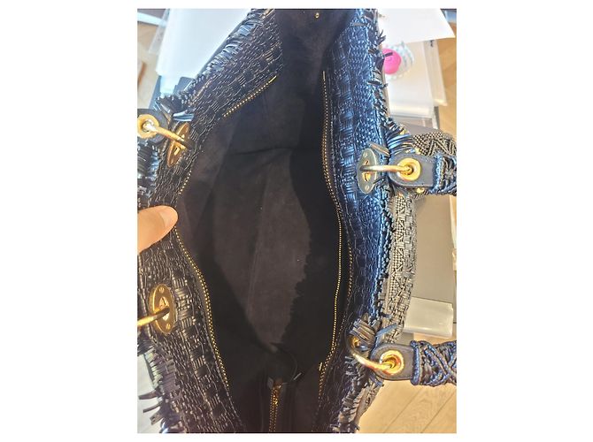 Borsa Lady Dior Dior in pelle di agnello nera intrecciata Nero - vista 9