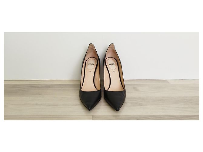 Fendi Black Leather Heels - view 3
