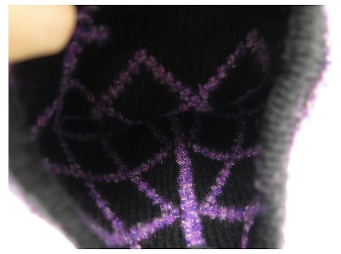 NUOVO CAPPELLO IN CASHMERE CON LOGO CHANEL CC 44SCIARPA IN CASHMERE VIOLA VIOLA CM Porpora - vista 5