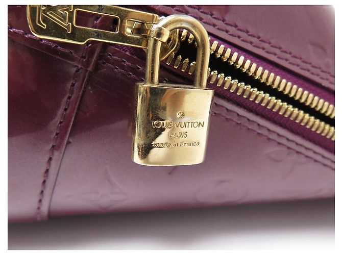 BORSA A MANO LOUIS VUITTON ALMA GM IN PELLE MONOGRAM VERNICE FUCSIA Fuschia - vista 13