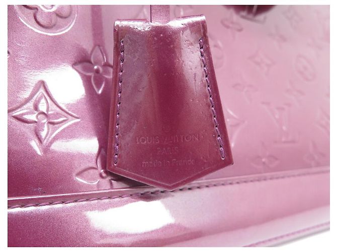 BORSA A MANO LOUIS VUITTON ALMA GM IN PELLE MONOGRAM VERNICE FUCSIA Fuschia - vista 7