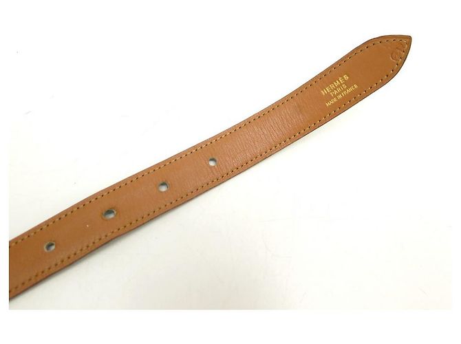 Hermès VINTAGE HERMES GÜRTEL AUS GRÜNEM STRAUSSENLEDER T 67 75 GRÜNER STRASSLEDERGÜRTEL - Ansicht 3