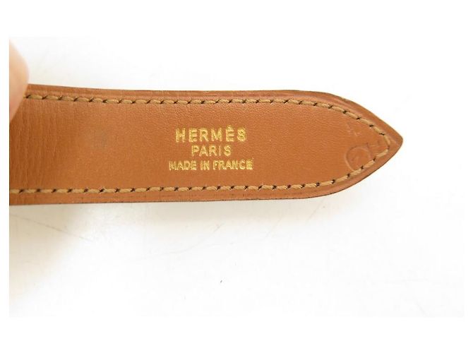 Hermès VINTAGE HERMES GÜRTEL AUS GRÜNEM STRAUSSENLEDER T 67 75 GRÜNER STRASSLEDERGÜRTEL - Ansicht 9