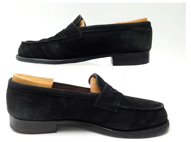 MOCASSINI JM WESTON 180 7C 41 SCARPE IN CAMOSCIO NERO - vista 2