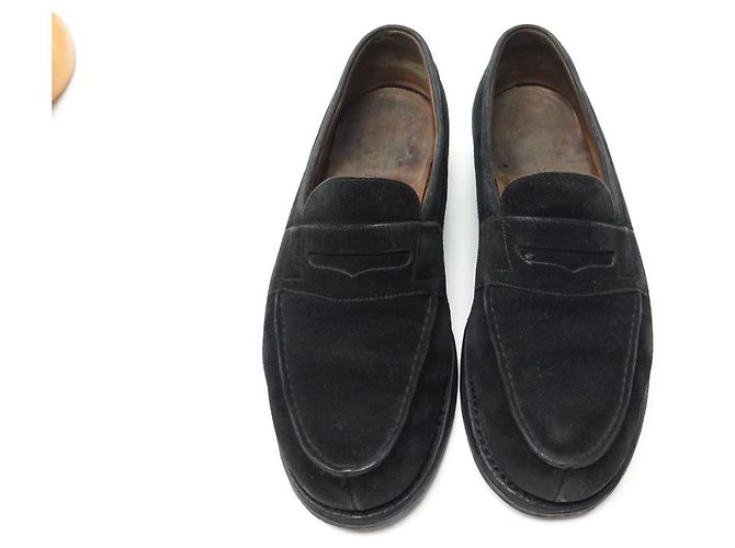MOCASSINI JM WESTON 180 7C 41 SCARPE IN CAMOSCIO NERO - vista 4