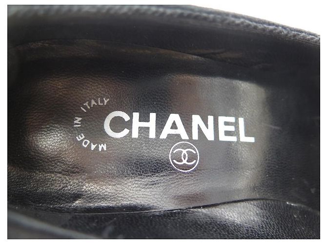 CHANEL SCHUHE PUMPEN 39 AUS GRAUEM TWEED-CANVAS + GRAUER SCHUHBOX - Ansicht 6