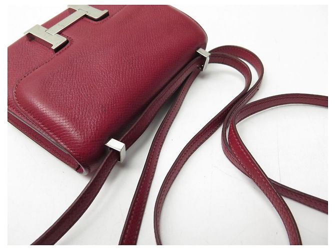 Hermès Bolsa Hermes Constance 14 BOLSA DE OMBRO EM COURO EPSOM MICRO VERMELHA Vermelho - vista 4