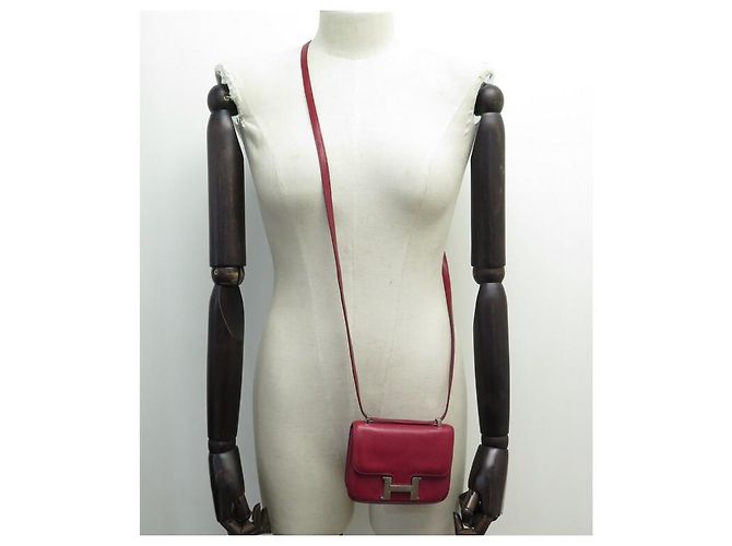 Hermès Bolsa Hermes Constance 14 BOLSA DE OMBRO EM COURO EPSOM MICRO VERMELHA Vermelho - vista 5
