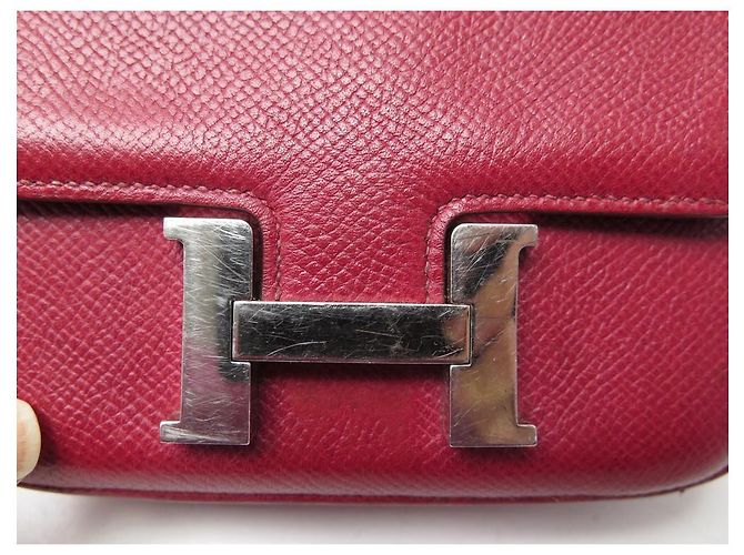 Hermès Bolsa Hermes Constance 14 BOLSA DE OMBRO EM COURO EPSOM MICRO VERMELHA Vermelho - vista 6