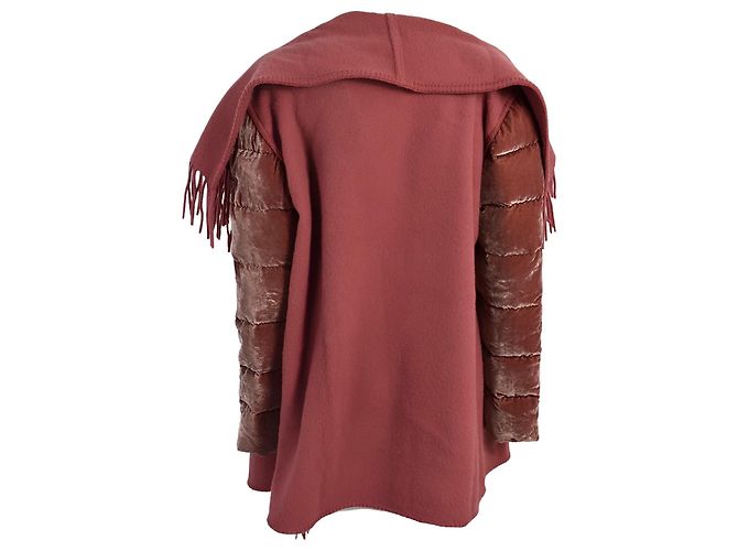 Capa Moncler Mantella Rosa de Lana - vista 3