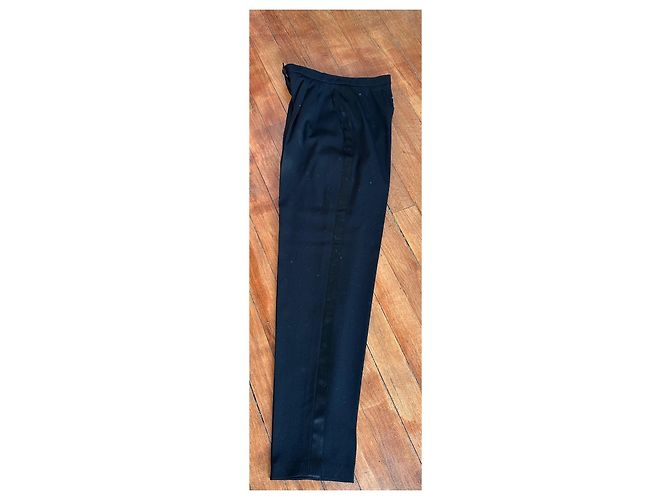 Christian Dior Black Wool Tuxedo Pleated Jacket and Pants - view 7
