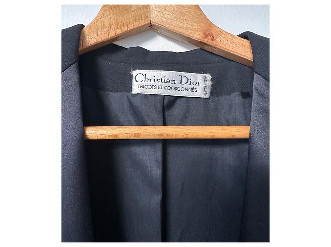 Christian Dior Black Wool Tuxedo Pleated Jacket and Pants - view 9