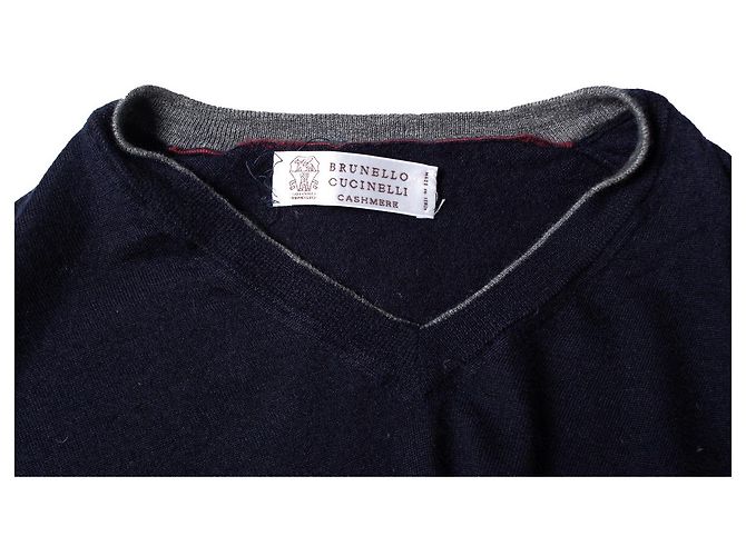 Brunello Cucinelli, Jersey de cachemir en azul - vista 5