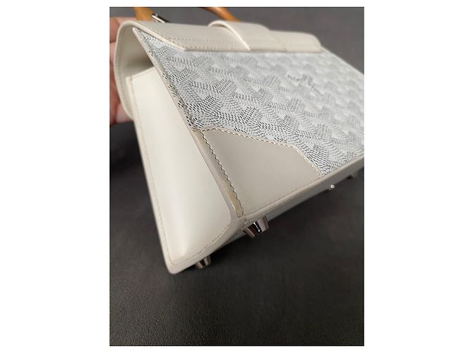 Goyard Saigon Mini Borsa bianca in pelle Bianco - vista 12