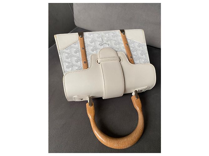 Goyard Saigon Mini Borsa bianca in pelle Bianco - vista 13