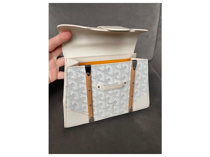 Goyard Saigon Mini Borsa bianca in pelle Bianco - vista 18