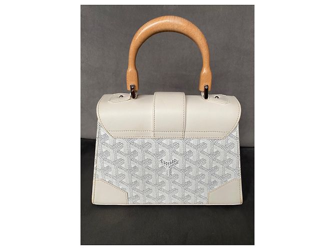 Goyard Saigon Mini Borsa bianca in pelle Bianco - vista 3