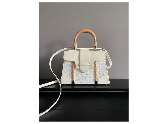 Goyard Saigon Mini Borsa bianca in pelle Bianco - vista 4