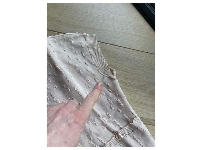 Cambon Weste / Chanel ärmelloser Cardigan Pink Beige - Ansicht 6