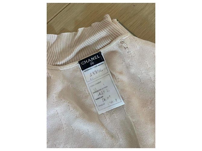 Cambon Weste / Chanel ärmelloser Cardigan Pink Beige - Ansicht 7