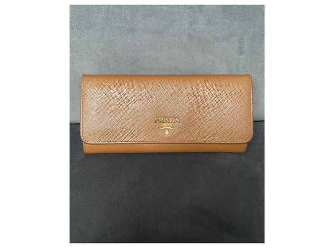 Prada Saffiano Leder Geldbörse lang braun - Ansicht 4