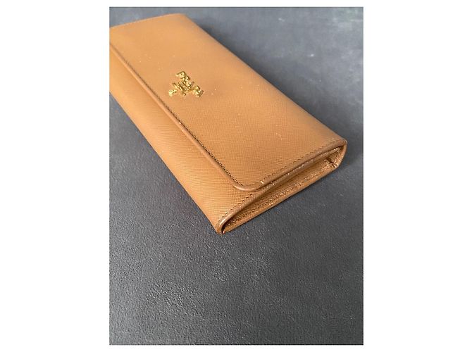 Prada Saffiano Leder Geldbörse lang braun - Ansicht 7
