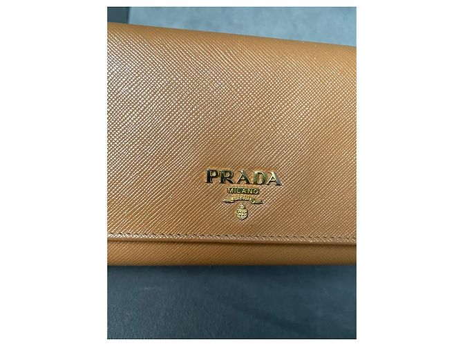 Prada Saffiano Leder Geldbörse lang braun - Ansicht 8
