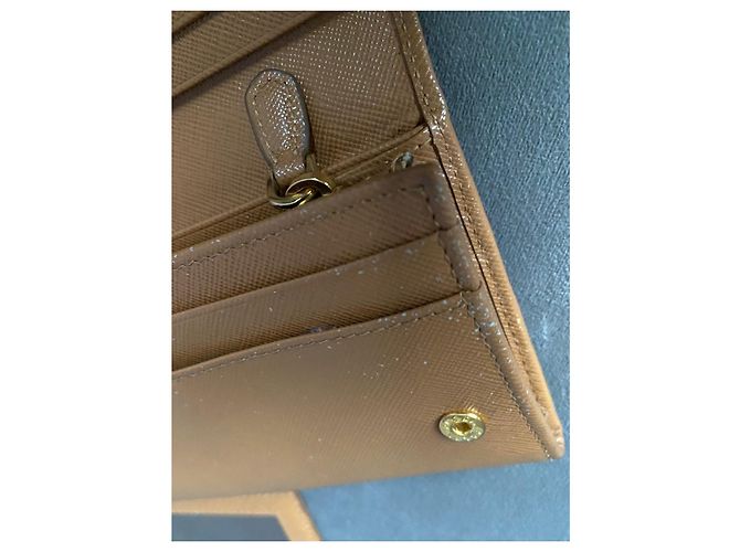 Prada Saffiano Leder Geldbörse lang braun - Ansicht 9