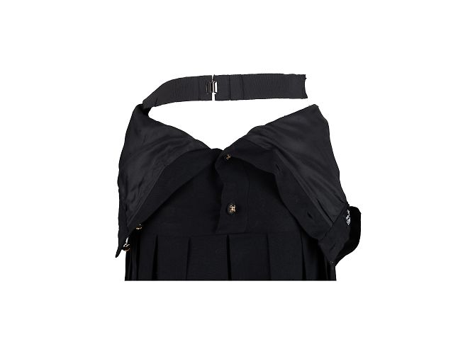 Chanel-Plisseekleid mit Träger Schwarz - Ansicht 4