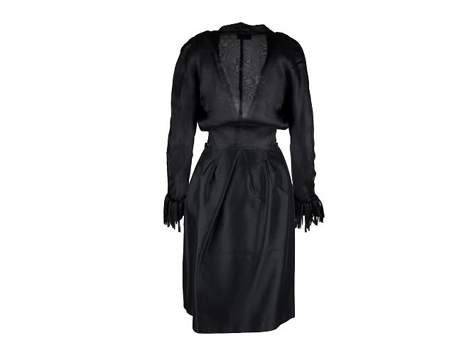 Completo top e gonna velati Prada Nero - vista 2