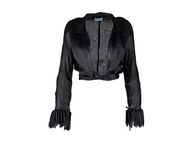 Completo top e gonna velati Prada Nero - vista 3