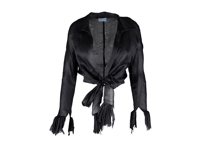 Completo top e gonna velati Prada Nero - vista 6