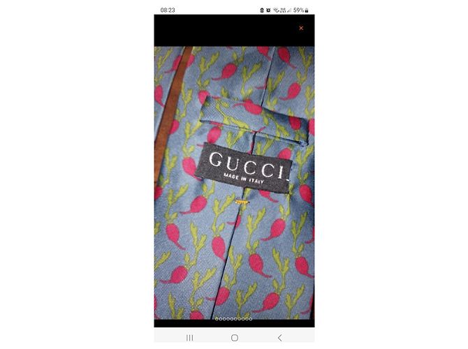 Gucci silk tie very good condition barely worn Blue - view 6