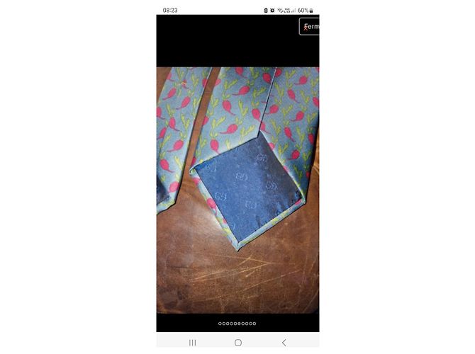 Gucci silk tie very good condition barely worn Blue - view 7