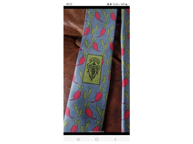 Gucci silk tie very good condition barely worn Blue - view 9