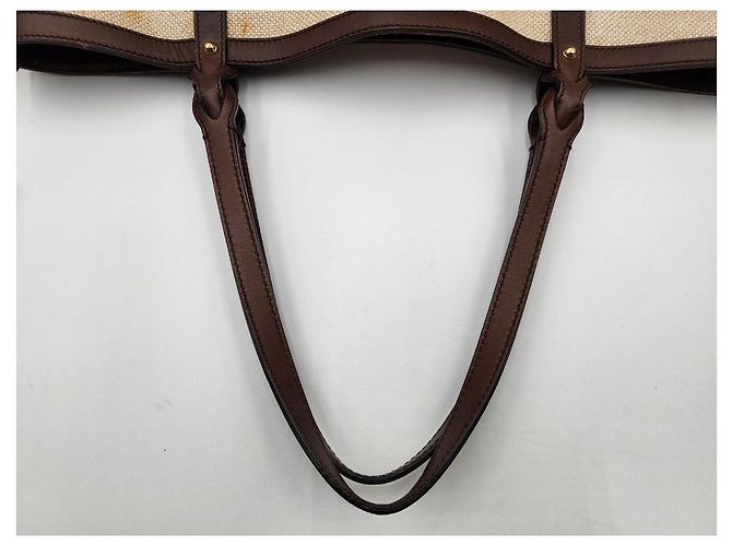Gucci Leinen-Einkaufstasche mit Beutel - Ansicht 12