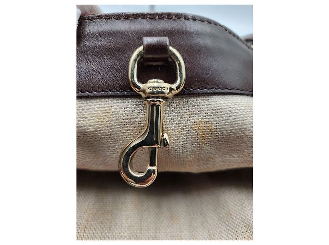 Gucci Leinen-Einkaufstasche mit Beutel - Ansicht 13