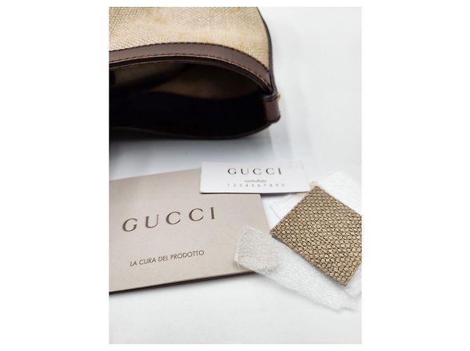 Gucci Leinen-Einkaufstasche mit Beutel - Ansicht 18