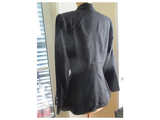 Apostrophe Basque jacket, Black wool, taille 40. - view 2