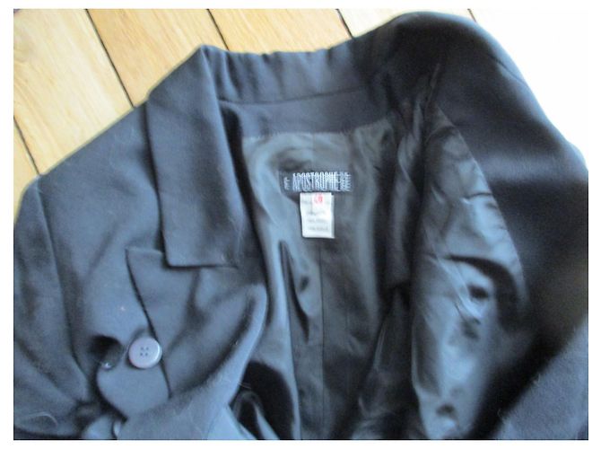 Apostrophe Basque jacket, Black wool, taille 40. - view 3