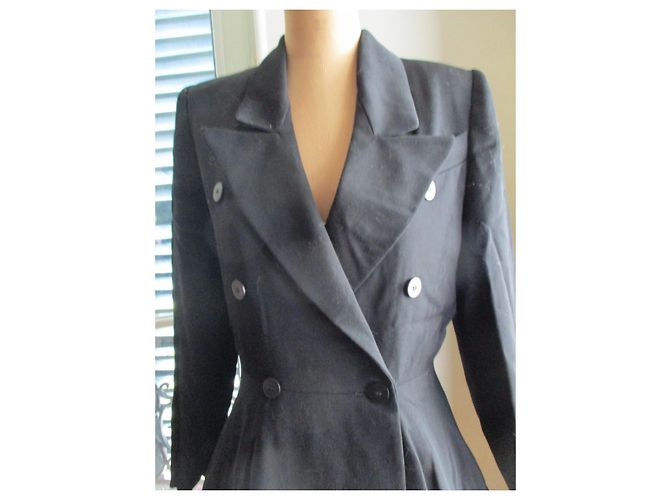 Apostrophe Basque jacket, Black wool, taille 40. - view 4