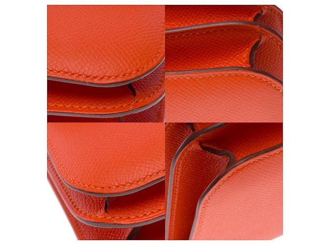 Hermès Sac HERMES Constance en Cuir Orange - 101495 - vue 12