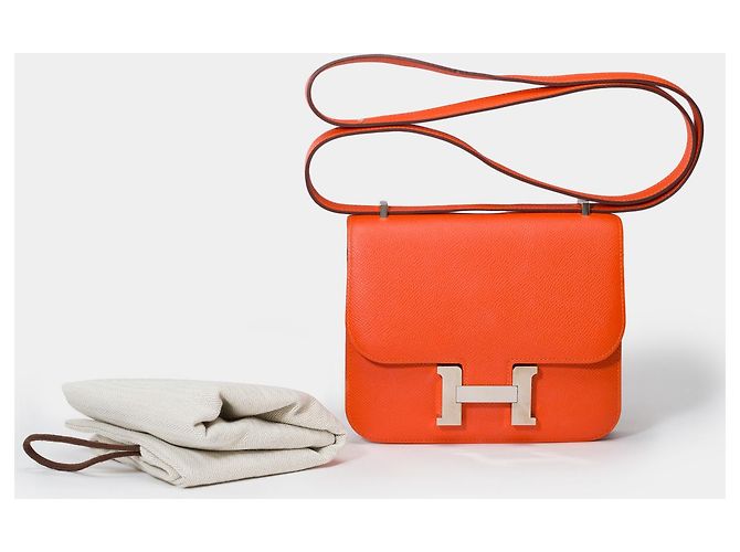 Hermès Sac HERMES Constance en Cuir Orange - 101495 - vue 2